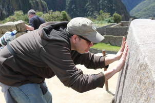 Pauly at the Healing Stone